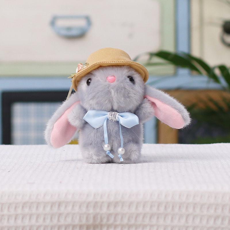 Plush Bunny Keychain With Cotton Filling For Bag Decoration And Collectible Gift