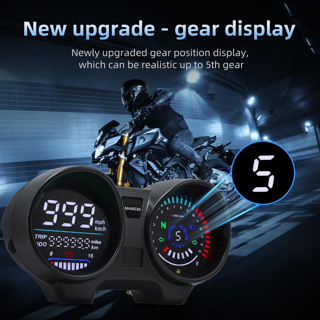 Für Brasilien Für TITAN 150 Für Honda Universal Tacho Drehzahlmesser Digitales Armaturenbrett Motorradinstrument LED Elektronik