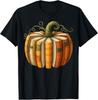 Fall Book Pumpkin Retro Reading Halloween Teacher T-Shirt Unisex Shirt