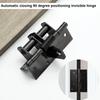 Self Closing Door Hinges Invisible 4 Inch Spring Door Hinge 90-Degree Positioning Heavy Duty Hinges Anti-Rust Household Hardware
