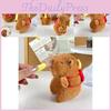 Creative Cute Capybara French Fries Plush Keychain Adorable Backpack Toy For Kids