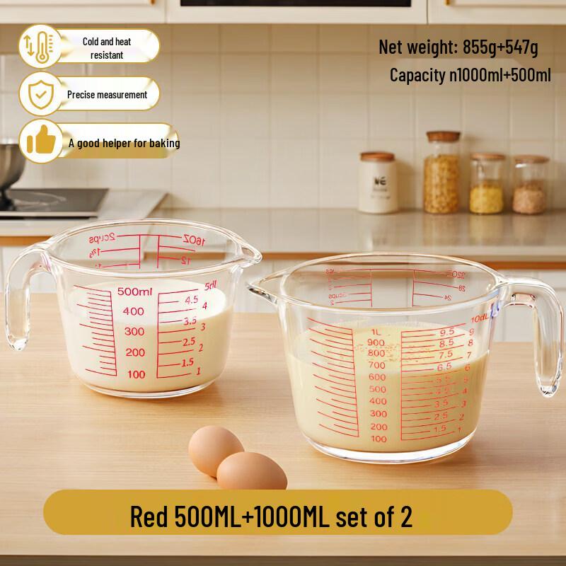 ZISIZ Heat-Resistant Glass Measuring Cup