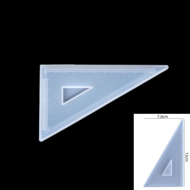 Expoxy Resin Silicone Mold Protractor Triangle Ruler Right Angle Ruler Resin Casting Molds For DIY Craft Stationery Making Tools