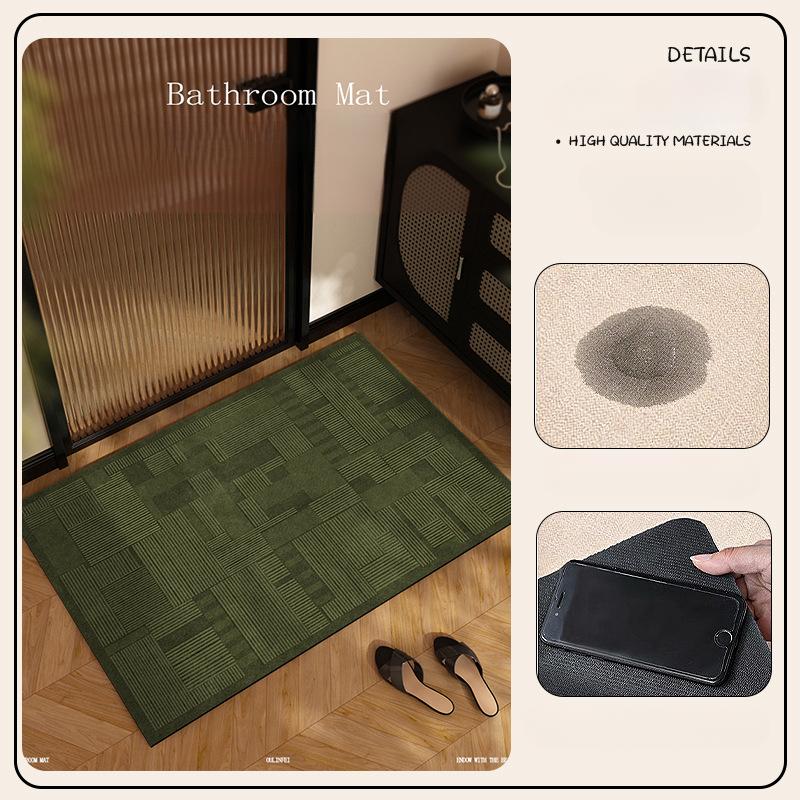 High-end Retro Printed Carpet Diatomaceous Earth Mat Bathroom Mat Water Absorbent Quick-drying Non-slip Mat