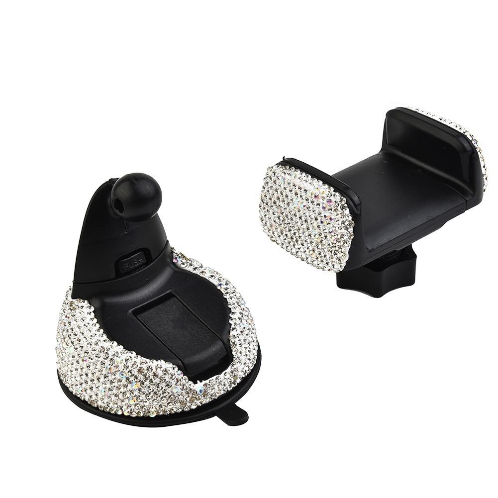 Phone Holder Dashboard Girls White 1Pc Bling Interior Parts Replacement