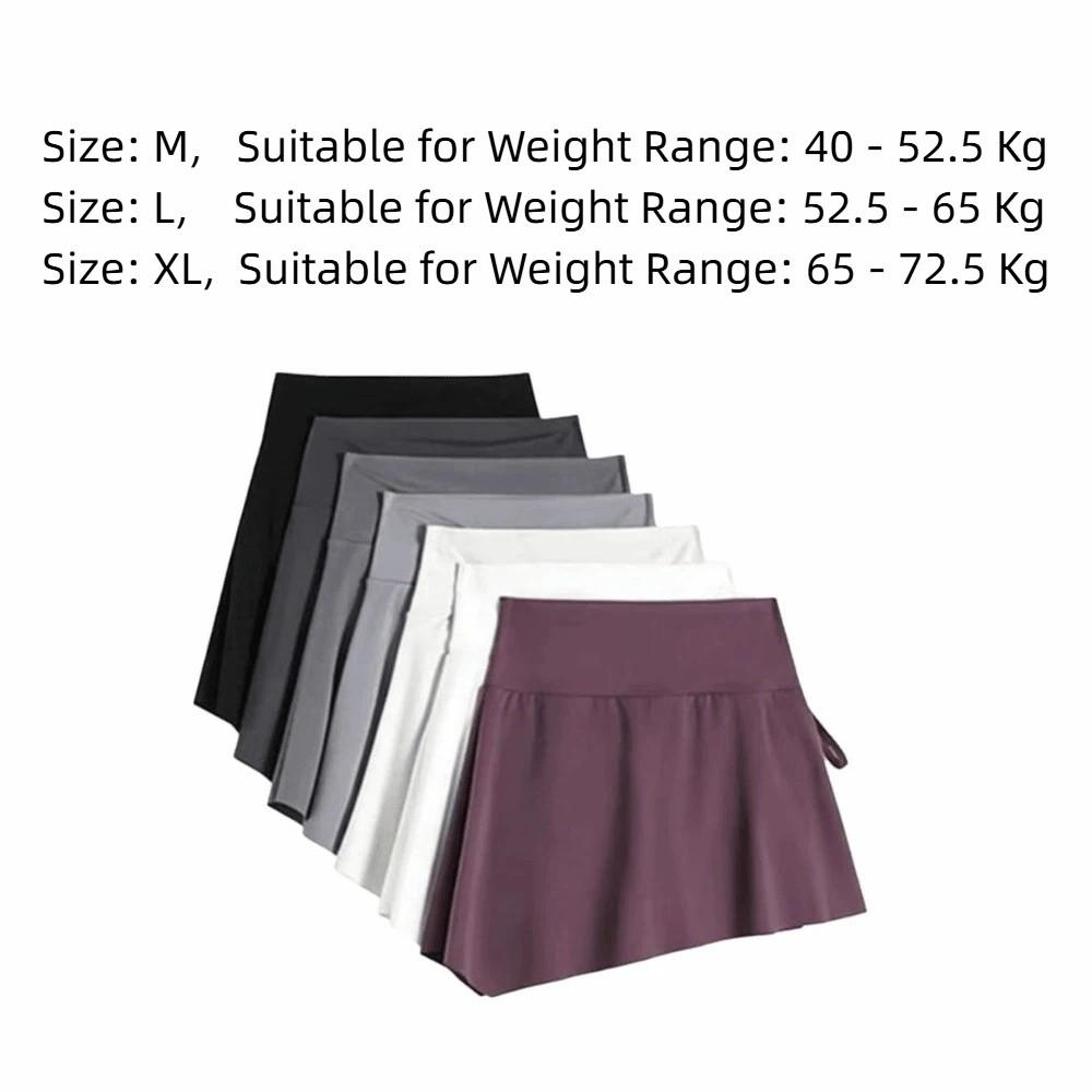 High Waist Sports Skirt Pants Fake Two Piece Fitness Skirt Pleated Hip-lifting Shorts  Running