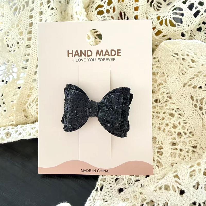 Shiny Bow Hair Clip - Cute European & American Style for Little Girls