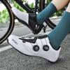 2 nuove scarpe da ciclismo su strada in fibra di carbonio con chiusura a fibbia, suola rigida, scarpe per uso domestico, scarpe da ciclismo in fibra di carbonio con chiusura a fibbia per uomo e donna