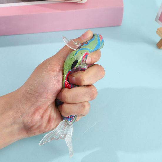 Fish Squeeze Toy Slow-Rising TPR Fidget for Stress Relief Cute Fish-Shaped Decompression Gadget for Kids Adults