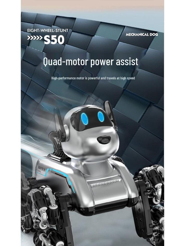 New Eight-Wheel Stunt Car & Intelligent Dog Gesture Control Toy for Boys