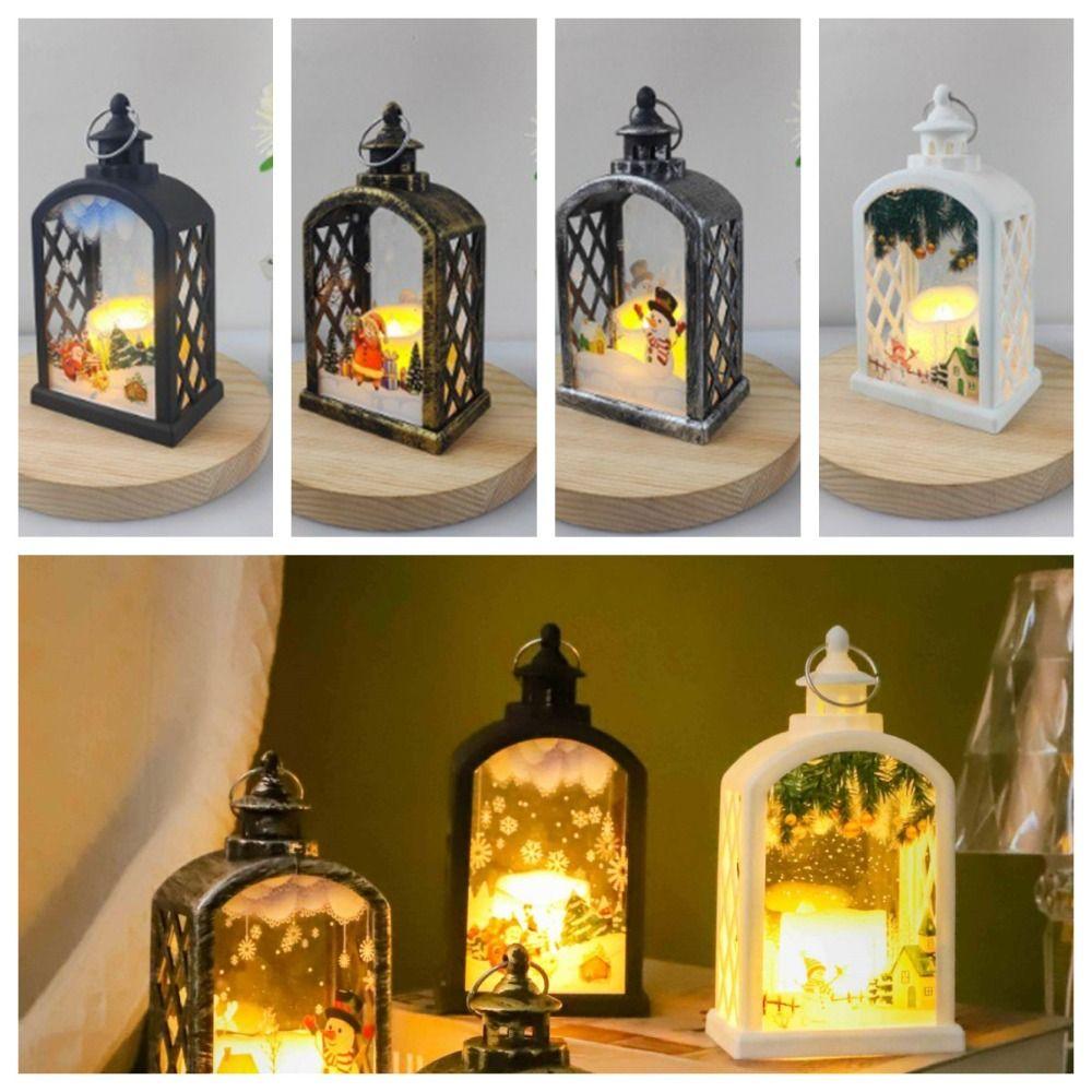 Christmas Tree Christmas Wind Lamp Santa Electronic Candle Lantern New Year