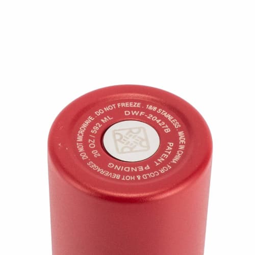 REVOMAX2 Stainless Steel Water Bottle, 592mL, One-Touch Vacuum Insulated, Keeps Hot or Cold Water, Suitable for Carbonated Water, Fire Red, DWF-20427B