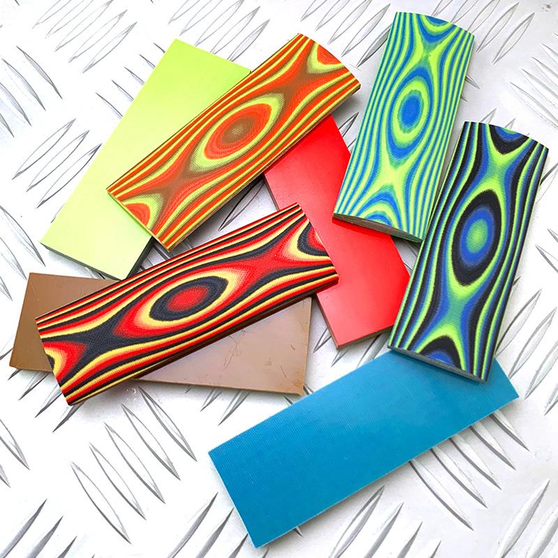 1 pièce G10 couteau modèle en fibre de verre bricolage fabrication de manche Materia G10 superbe couteau look camouflage
