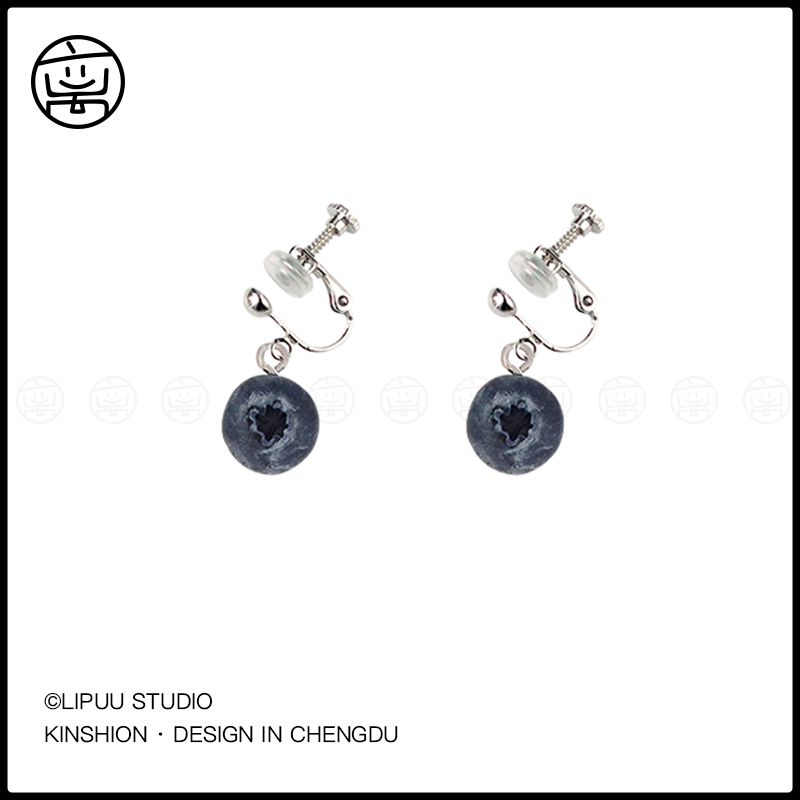 

Необычный универмаг Серьги Дизайн Ниши Черника Типы A и B Single 1 pair of ear clips