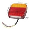 2Pcs Trailer Tail Lights Super Bright 12V Taillight Turn Signal Indicator Rear Reverse Brake Stop Lamp for Trailer Truck Caravan