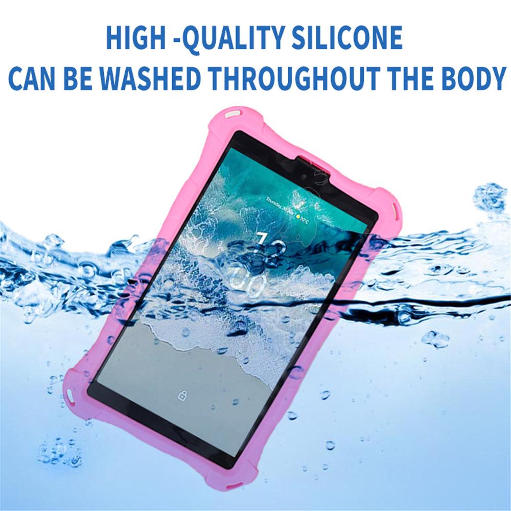 Pro Nokia T10 2025 Pouzdro 8palcové Měkké Bublinkové Silikonové Bezpečné pro Děti Kryt na Tablet Pro Nokia T10 360 Stupňů Otočný Stojan Funda