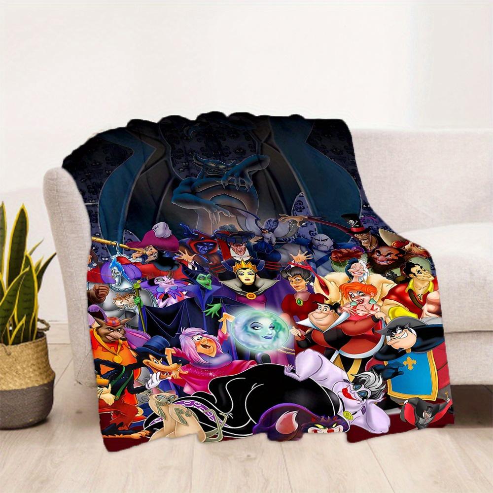 1pc, Disney Villains Blanket Soft Warm Throw Blanket for Home Decor, Living Room, Travel, Camping, Car Blankets