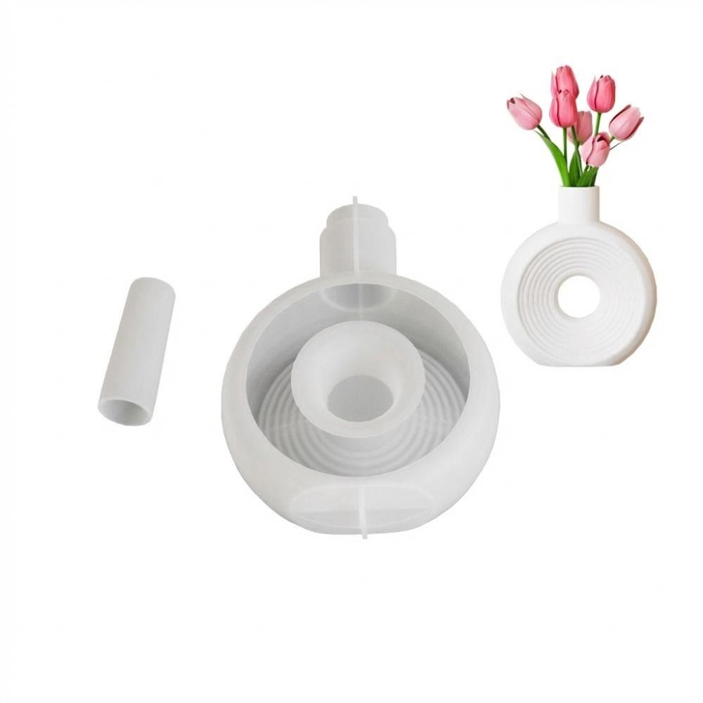 Oval Stripe Silicone Vase Mold Non Toxic Epoxy Resin Mold Reusable Mold Soap Mold  Craft Workshops
