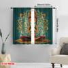 2pcs,2D Plane Printing Pattern Curtains Mandala Meditation Durable 100% Polyester Fabric (without Rod) Gifts Use for Bedroom