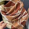 Camellia New Style for Women  Scarf  Scarf  Travel Shawl  Double-sided Printing  Fashionable  Age-reducing  Spring  Autumn  Summer  Universal