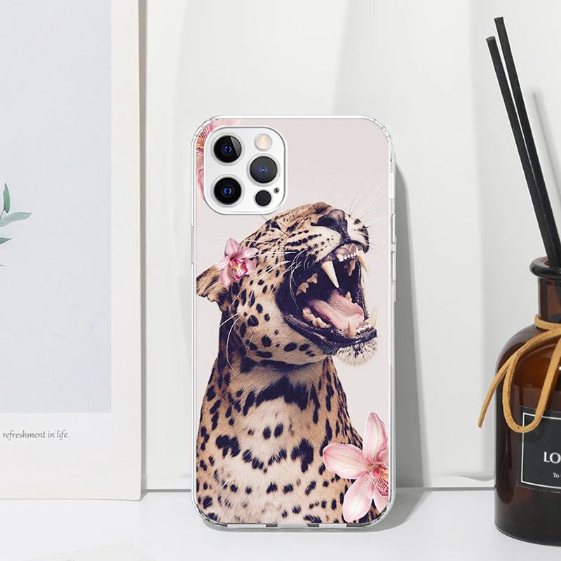 

Pink Leopard Print Phone Case For Iphone 17 Air 16 15 Plus 16E 14 Pro Max 13 Mini 12 11 7 8 SE Fundas Soft Back Cover 17 Air 16 iPhone 13 Pro