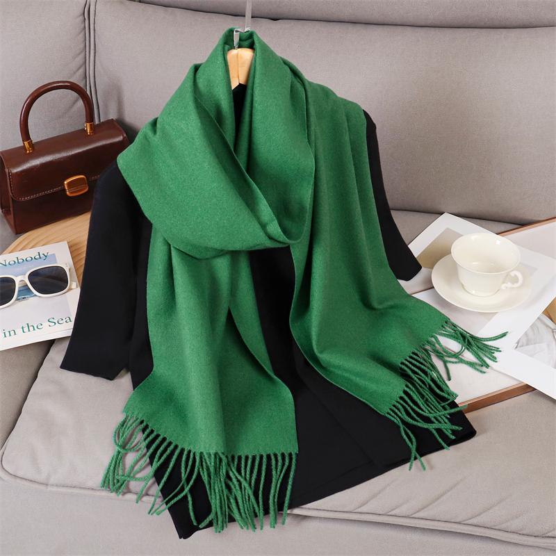 69 Colors Winter Scarf for Women Warm Cashmere Scarves Hijab Solid Lady Long Shawl Wrap Female Pashmina Bandana Poncho Stoles