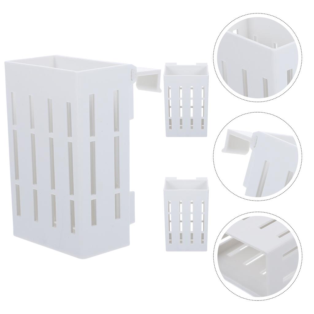 3 Pcs White Aquarium Plant Holder with Holes Professional Practical Pot For Plants Aquarium Fish Tank Plant Stand for Aquatic