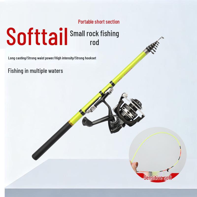 Six-Color Fishing Rod Combo: Super Hard, Long Cast Sea Rod with Metal Reel for Big Fish.