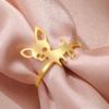 My Shape Chihuahua Dog Rings for Women Girls Stainless Steel Hollow Out Dog Puppy Animal Pets Finger Rings Fashion Jewelry Gifts