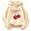 Girls Sweatshirt Y2k Bow with Cherry Fashion Design Children's Cute Hoody for Boys Girls Autumn Spring Casual Hoodies