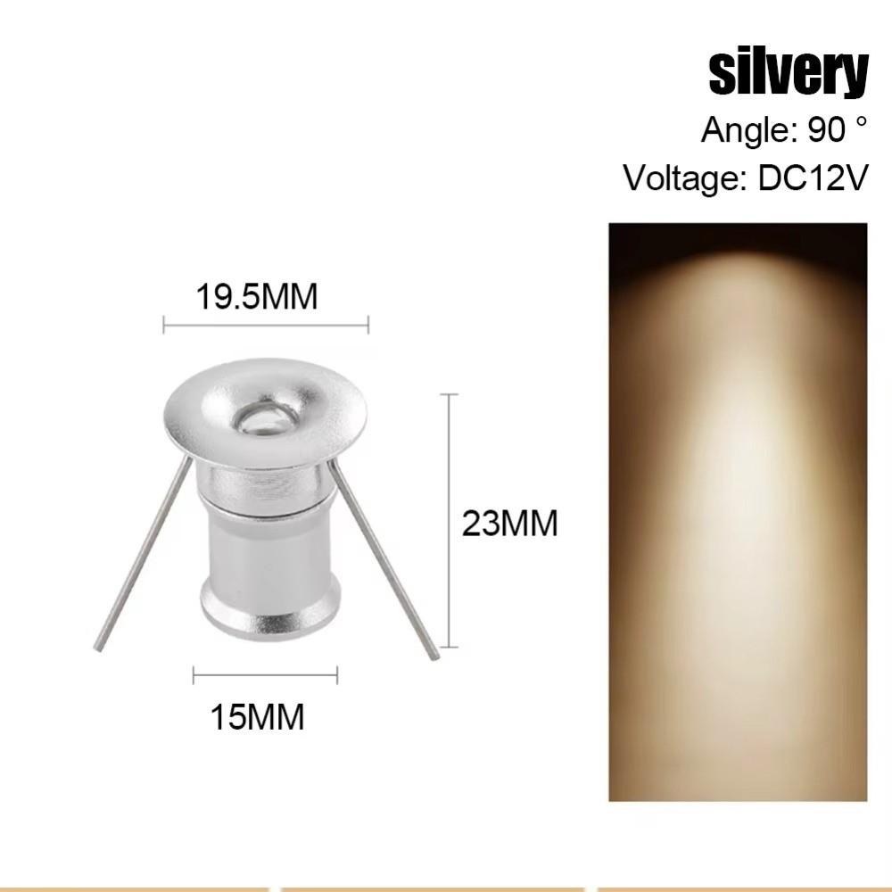 1W Power Mini LED Spotlight 3000K Warm Light Cabinet Downlight Durable Spot Lights  Indoor Lighting