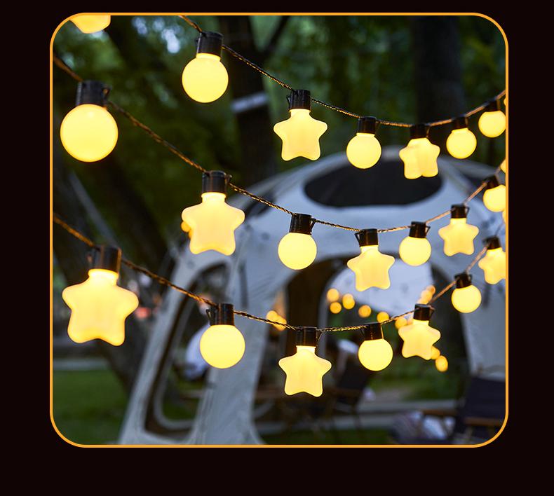 Outdoor Starry Globe Solar Lights for Tents, Markets, and Courtyards