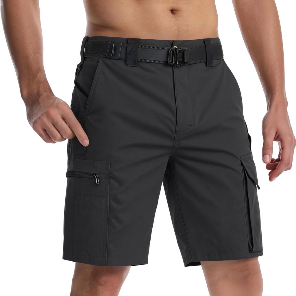 Men Cargo Shorts Multi Pocket Utility Outdoor Work Shorts with Adjustable Waistband and Durable Stitching