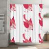 Charming Pink Bird Shower Curtain Easy Installation for Bathroom Decoration