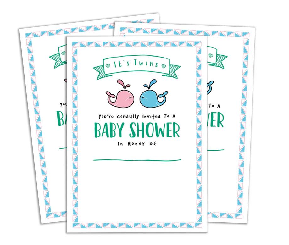 Darling Souvenir Einladungskarte für Babyparty, druckbar, zum Ausfüllen oder Beschreiben, blanko, Einladungen, Partyzubehör, 28 Stück