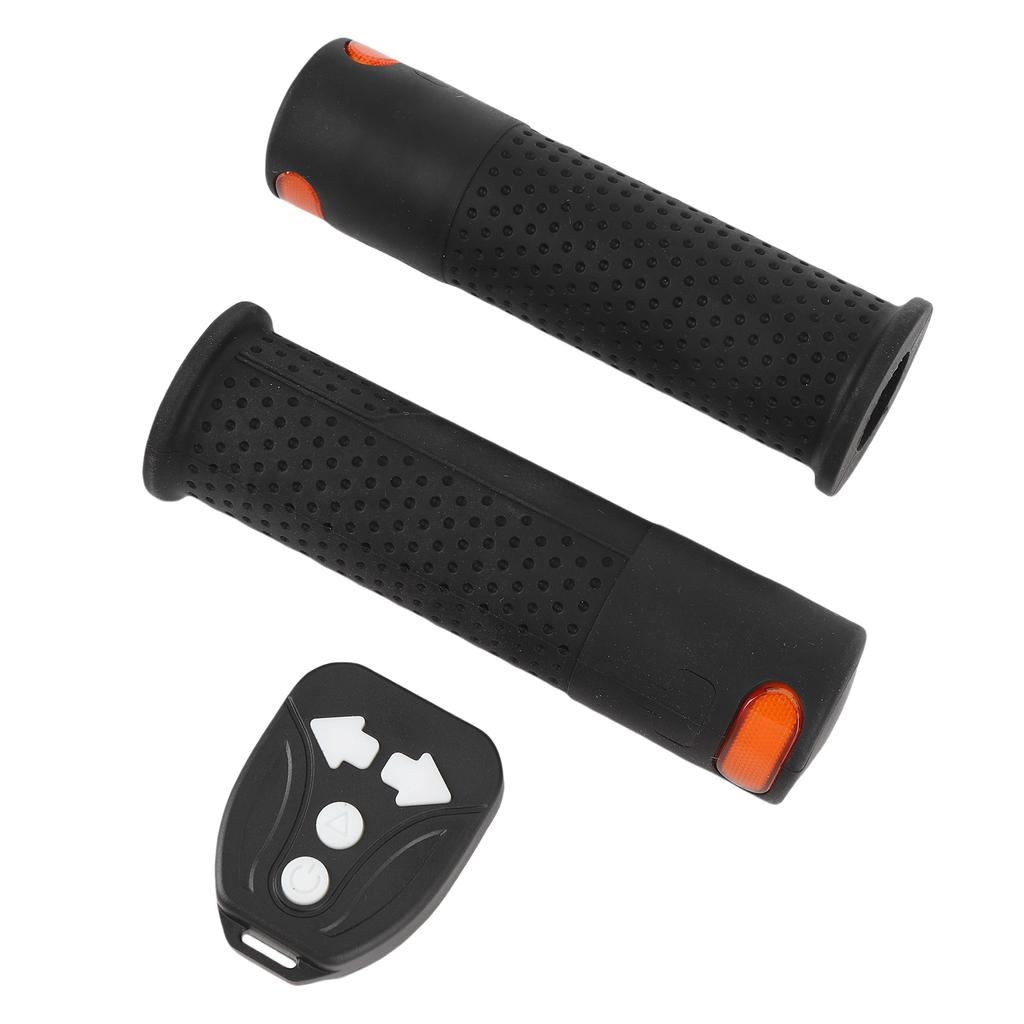 2 pièces Poignée Grip pour Trottinette M365 Poignée de Guidon en Caoutchouc pour Trottinette avec Feu Clignotant à Télécommande Sans Fil