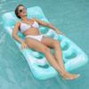 165cm Heart-Shaped Hole Inflatable Back Floating Bed Lounger PVC Folding Recliner Outdoor Adult Water Recliner Unisex
