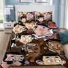 Juego de ropa de cama con funda nórdica y funda de almohada de dibujos animados para adultos, niño, Sr. B-Bean, niña, decoración de dormitorio, regalo para niños, individual, doble, tamaño grande.