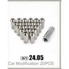 HEX 19mm 20pcs Aftermarket Car Anti-theft 6061 Aluminum Alloy Wheel Lock Nuts Length 35MM Length M12*1.5 Lug Nuts Red Black Blue