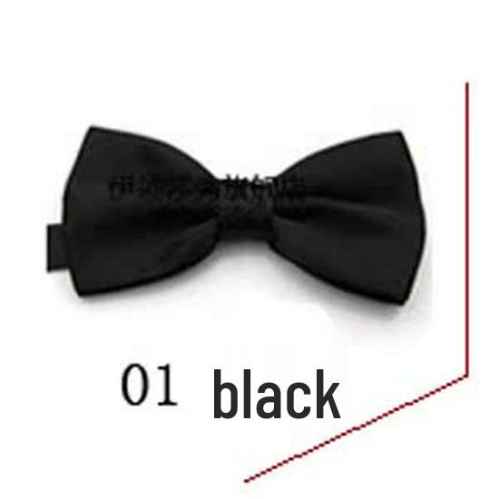 Krawatte im koreanischen Stil mit doppelter Lage für Männer und Frauen - Trendiges einfarbiges Hochzeitsaccessoire