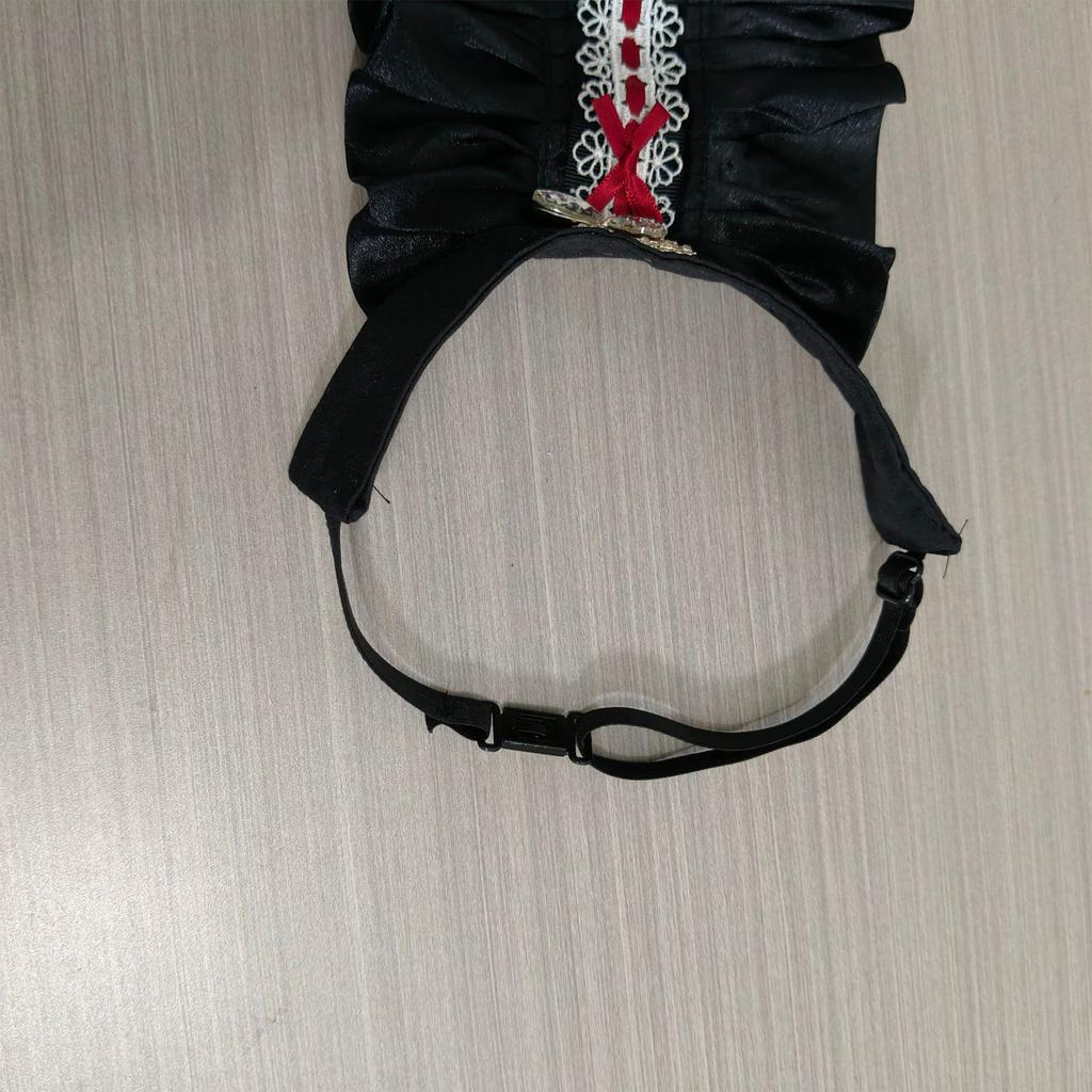 Victorians Colonial Ruffle Satins Jabot False Collar Crystal Necktie Medieval Costume Shirt Front Detachable Neck Collar