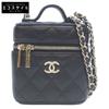 No. 31 AP2503 Black Caviar GHardware Small Vanity Chainshoulder Shoulder Bag blackUsed