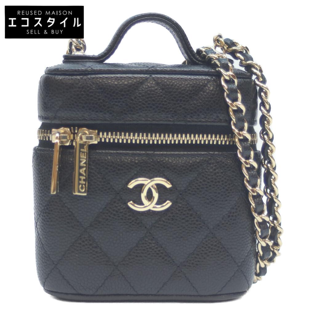 CHANEL No. 31 AP2503 Black Caviar GHardware Small Vanity Chainshoulder Shoulder bag blackUsed