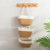 Cotton Wall Hanging Storage Basket 3-Layer - Household Sundries Organizers, Decorative Wall Storage Tool for Home Organization