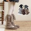 Süße Rüschen-Welpenohren-Beinwärmer im koreanischen Stil für Mädchen - Herbst/Winter Mittelschritt-Stricksocken