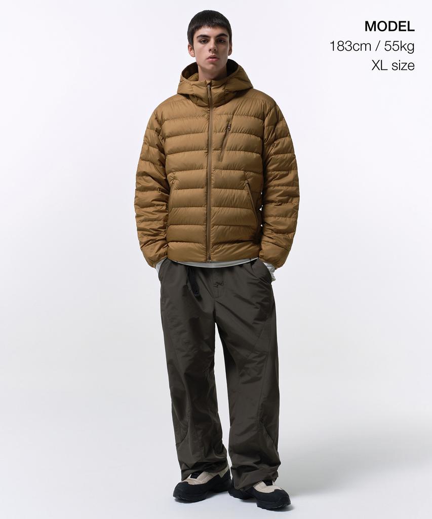 Musinsa Standard [City Leisure] Hooded Light Down Jacket [Desert Brown]