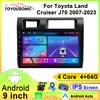 Android Car Multimedia Player For Toyota Land Cruiser J70 2007-2023 GPS Navigation CarPlay 4G Head Unit Stereo Video Player