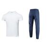 Under Armour Logo Print Crew Neck Short Sleeve T-Shirt And Solid Color Lace-Up Mid-Waist Long Pants Casual Sports Set 23500506-100+22500706-408