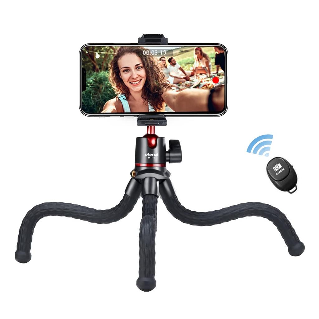 ULANZI Smartphone Flexible Tripod for DSLR Bluetooth Remote Hot Magic with Smartphone Flexible Fixes Mini Tabletop Compact and Compatible with iPhone