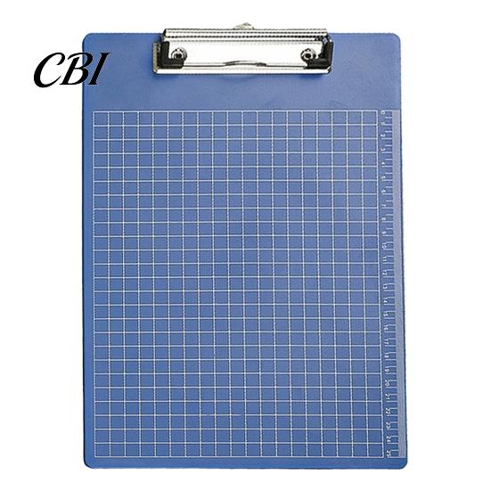 Strong Clamping File Folder A4 Folder, with Reinforced Metal Clip And Clear Scale Professional Writing Pad Clipboard Ruler, Portable Document Pad, for синий